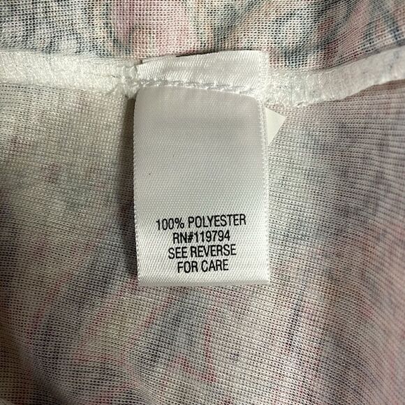 Apt 9 Ladies Short Sleeve Beaded Top, Size Medium , Rust Multicolor Paisley - Picture 7 of 7